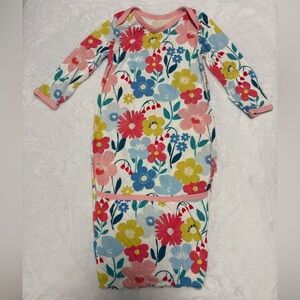 Little Sleepies Midsummer Meadow Newborn Gown Bamboo EUC